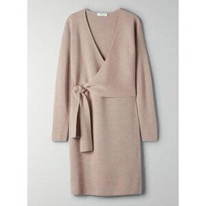 Aritzia Babaton Fremont Extra Fine Merino Wool Wrap Dress Size Small